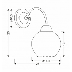 Бра Candellux Baida 25x25 см Никель (21-16317) Миргород