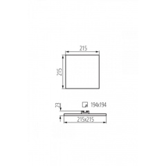 Точечный светильник Kanlux Arel 21.5x21.5x2.3 см Белый (Kan29598) Сарны