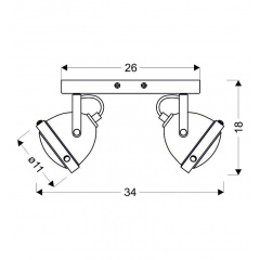 Спот Candellux Frodo 34x18 см Іржа (92-71071) Токмак