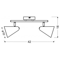 Спот Candellux Amor 42x18 см Рожевий (92-68798) Миргород