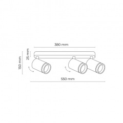 Спот TK Lighting Jet 55x5.5x15 см Білий (TK6915) Луцьк