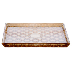 Блюдо для закусок YIWU Lirmartur facet 24.5x20.5x2 см Коричневий (HP-YH-53) Балаклія