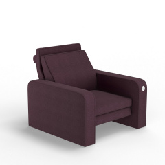 Мягкое кресло KULIK SYSTEM PLEASURE Ткань Целый Фиолетовый (hub_NBgI74227) Еланец
