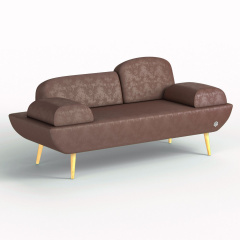 Двухместный диван KULIK SYSTEM LOFT Антара Целый Каштановый (hub_Fmvq21218) Талалаевка