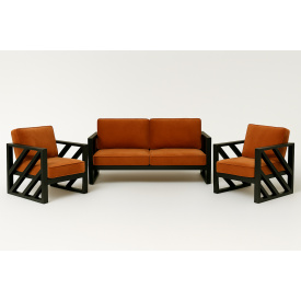 Комплект мягкой мебели Tobi Sho Лаверо/S10 для дома, дачи, террасы, сада, офиса, велюр Рудой/22, 750х1600х700 мм