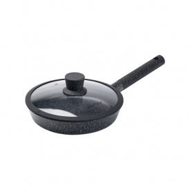 Сковорода алюминиевая с крышкой YIWU Haus Roland 25 см Черный (HP33543)