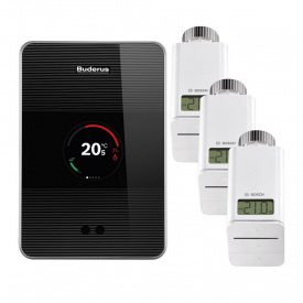 Кімнатний WI-FI термостат Buderus Logamatic TC100.2 з 3 термостатичними головками
