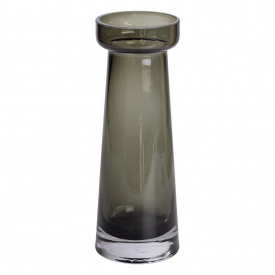 Ваза декоративна скляна Flower Season Moluna 25.5 см Сірий (HP-10-35)