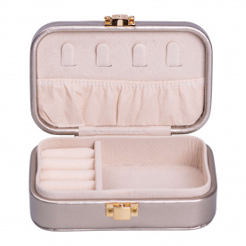 Скринька-органайзер для прикрас YIWU 12x7.5x4 см Срібний (HP-5-34CR)