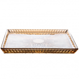 Блюдо для закусок YIWU Lirmartur flute 24.5x20.5x2 см Коричневий (HP-YH-54)