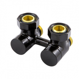 Вузол підключення кутовий Schlosser GZ 3/4xM 22х1,5 чорний (601000017.RAL90051)