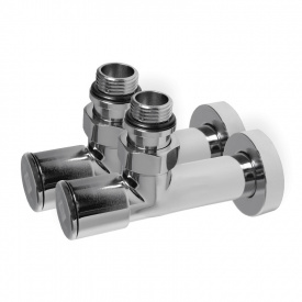 Комплект радіаторних кранів кутових Ideale Dante 1/2x1/2 хром (18998)
