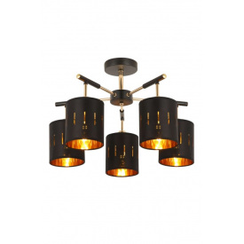 Люстра WunderLicht Om1615 54.5x34 см Черно-золотистый (OM1615-45)