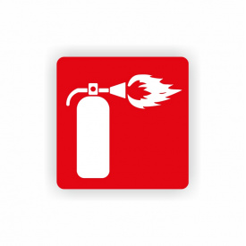 Табличка Vivay Вогнегасник 15x15 см Черновно-білий (hub_mo2img)