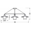 Люстра Candellux Loft 98x55 см Чорний (33-43115) Єланець