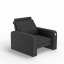 М'яке крісло KULIK SYSTEM PLEASURE Тканина Цілий Чорний (hub_TIcB72650) Чугуїв