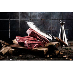 Кухонный нож для мяса Style de Vie Forged Katai KatButcher 25.5 см Коричневый (45776) Каменка-Днепровская