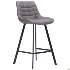 Стілець барний Clif м'який темно-сірий