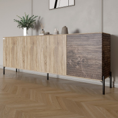 Комод Lion Грей 204x38x76.5 см Дуб Сонома трюфель/Дерево (LION-042505) Винница