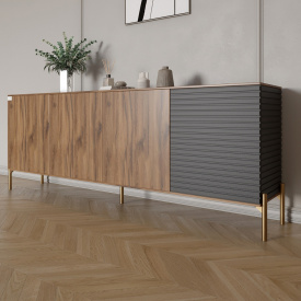 Комод Lion Грей 204x38x76.5 см Дуб Ливорно/Асфальт (LION-042675)