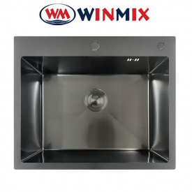 Кухонна мийка Winmix MH6050 Decor Nano-Black з нержавіючої сталі.