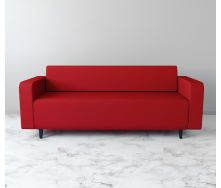 Диван офисный Tobi Sho Арне с подлокотниками 1880х700х740 мм, кожзам Red/2210