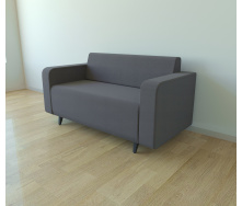 Диван офисный Tobi Sho Арне с подлокотниками 1380х700х740 мм, обивка велюр Magic Grey