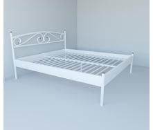 Ліжко полуторне металеве Tobi Sho CAROLA-1 200Х120 Біле