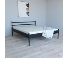 Ліжко полуторне металеве Tobi sho Гармонія 200X140 чорний