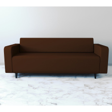 Диван офісний Tobi Sho Арне з підлокітниками 1880х700х740 мм, шкірзам Bright Brown/2231