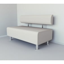 Диван прямой офисный Tobi Sho Ловис-42 без подлокотников 1200x540x750, кожзам Белый 2300