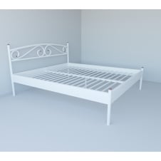 Ліжко двоспальне металеве Tobi Sho CAROLA-1 200Х160 Біле