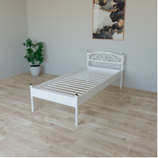 Кровать односпальная металлическая Tobi Sho CAROLA-1 190Х80 Белая