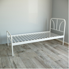 Кровать Tobi Sho RELAX-1 односпальная металлическая для дачи, гостиниц 190X90 Белый