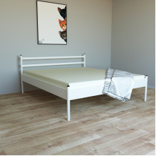 Ліжко полуторне металеве Tobi sho Гармонія 200X120 білий