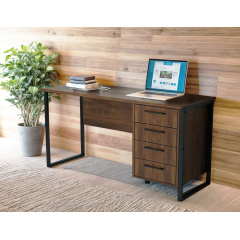 Стіл письмовий Tobi Sho LOFT Volcano СПЛВ/2 прямий з шухлядами, стільниця 36 мм, 1400х600х765 Фаєрвуд Біла Церква