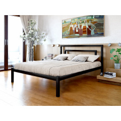 Кровать Tobi Sho BRIO-1 полуторная металлическая 200X120 Черный Ужгород