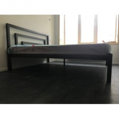 Кровать Tobi Sho BRIO-1 полуторная металлическая 200X120 Черный Ужгород