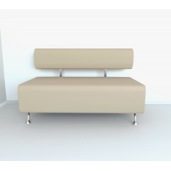 Диван офісний Tobi Sho Доран без підлокітників 1200x540x750, шкірзам Шампань 2207 Житомир