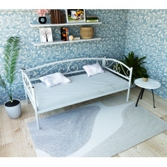 Кровать-тахта металлическая Tobi Sho VERONA Lux односпальная 190x90 Белый Золотоноша
