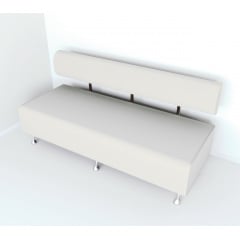 Диван офисный Tobi Sho Доран без подлокотников 1800x540x750, кожзам Белый 2300 Ровно