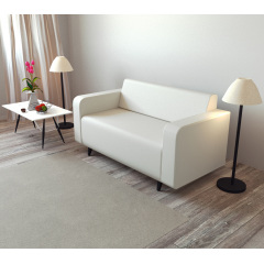 Диван офісний Tobi Sho Арне з підлокітниками 1380х700х740 мм, шкірзам White/2300 Павлоград