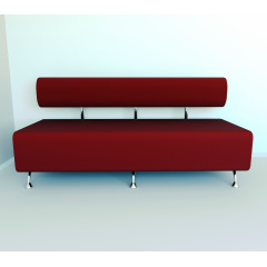 Диван офісний Tobi Sho Доран-42 без підлокітників 1800x540x750, шкірзам Червоний 2210 Южноукраїнськ