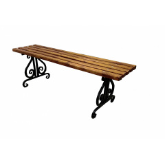 Скамейка Tobi Sho Лира кованая уличная для дачи, дома 2,2 м цвет Дуб Киев