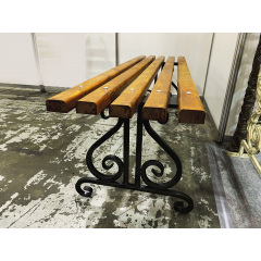 Скамейка Tobi Sho Лира кованая уличная для дачи, дома 2,2 м цвет Дуб Киев