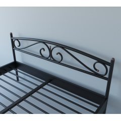 Кровать Tobi Sho VERONA-1 полуторная металлическая 200X140 Черный Ромны