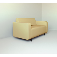 Диван офисный Tobi Sho Арне с подлокотниками 1380х700х740 мм, кожзам Camel/2201 Токмак