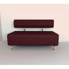 Диван офісний Tobi Sho Доран-42 без підлокітників 1000x540x750, шкірзам Бордовий 2223 Мукачево