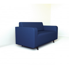 Диван офісний Tobi Sho Арне з підлокітниками 1580х700х740 мм, шкірзам Midnight Blue/2227 Вознесенськ