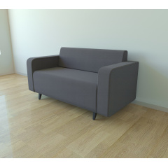 Диван офисный Tobi Sho Арне с подлокотниками 1380х700х740 мм, обивка велюр Magic Grey Кушугум
